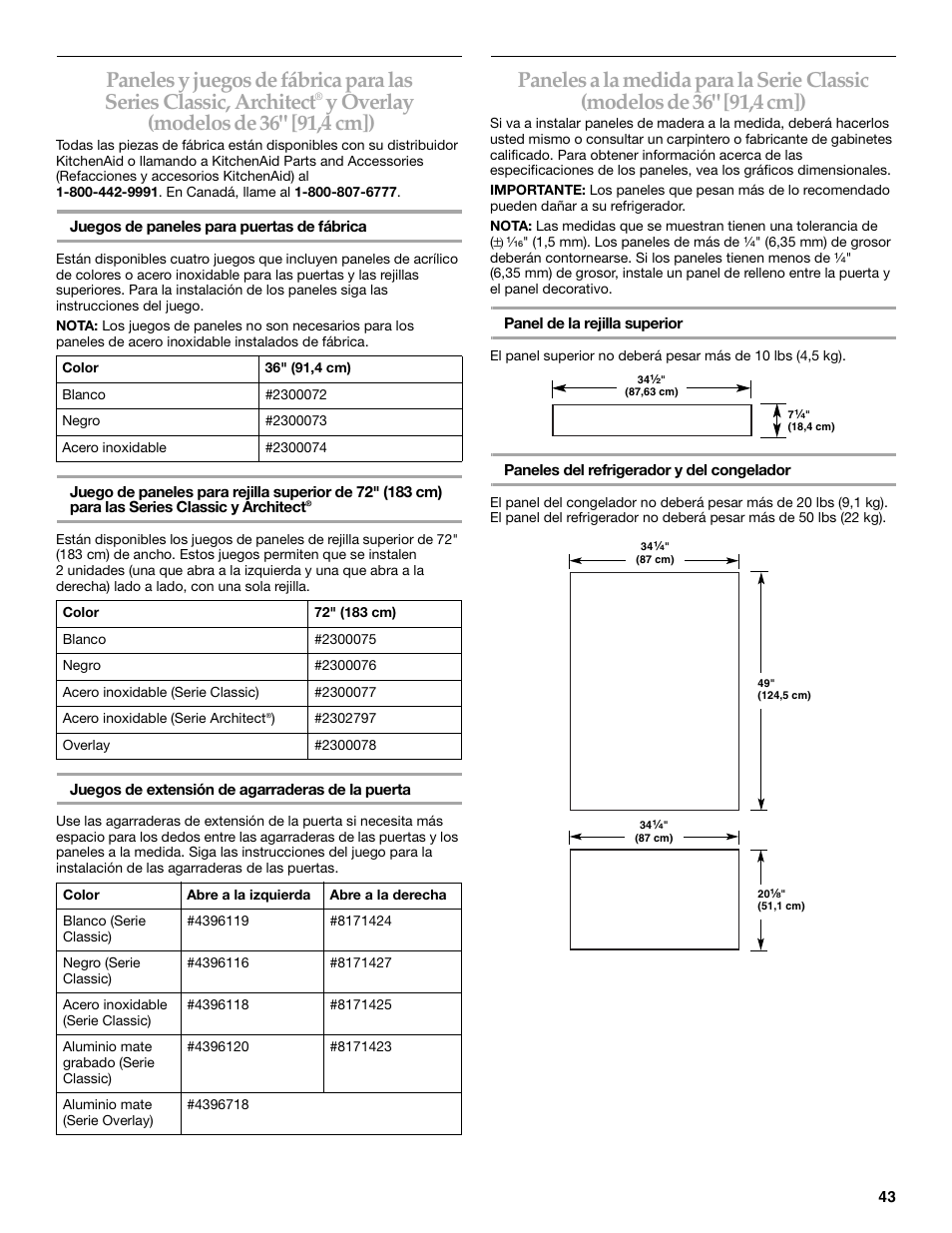 KITCHENAID Bottom-Mount Built-In Refrigerator User Manual | Page 43 / 84