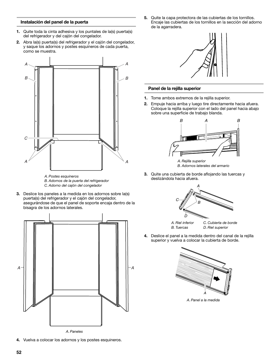 KITCHENAID Bottom-Mount Built-In Refrigerator User Manual | Page 52 / 84