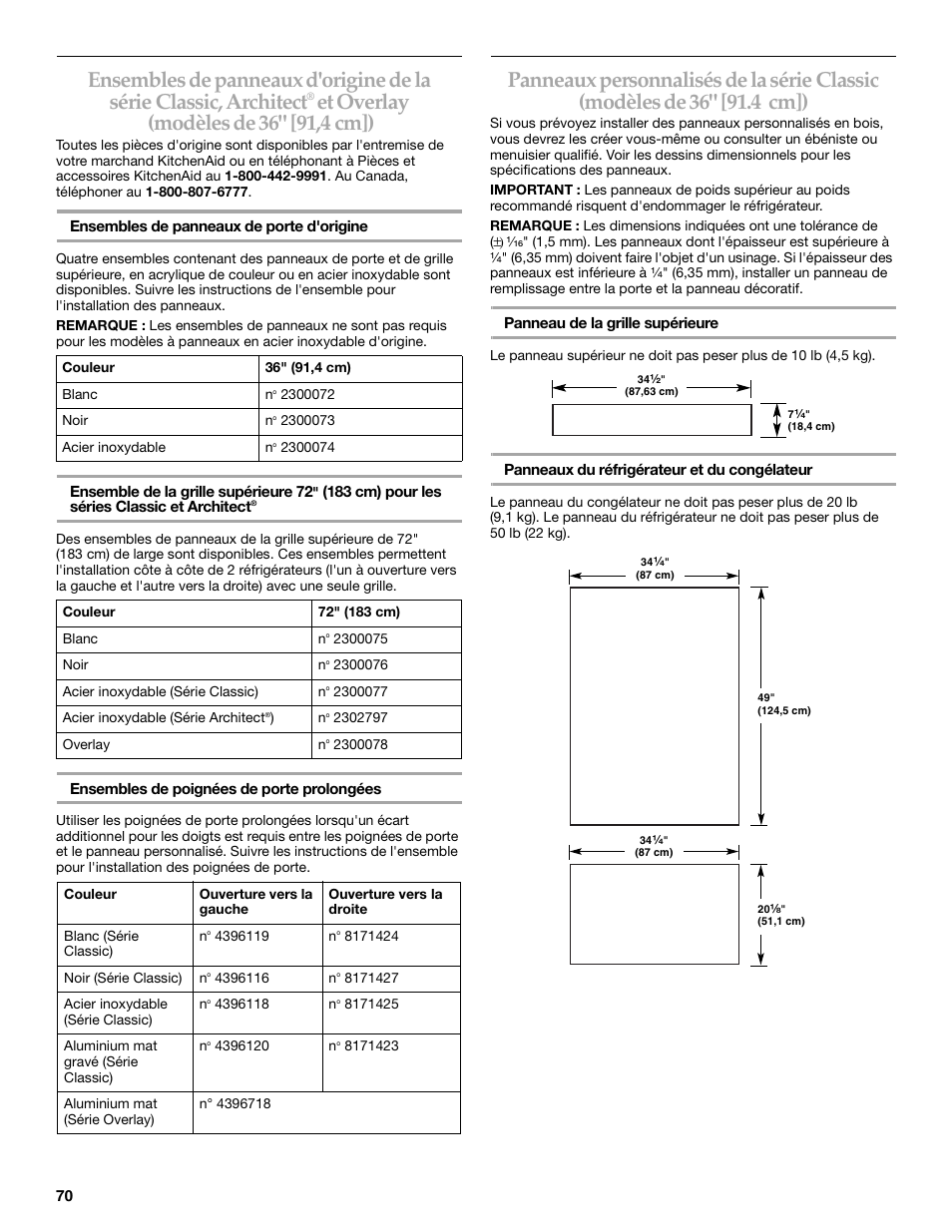 KITCHENAID Bottom-Mount Built-In Refrigerator User Manual | Page 70 / 84