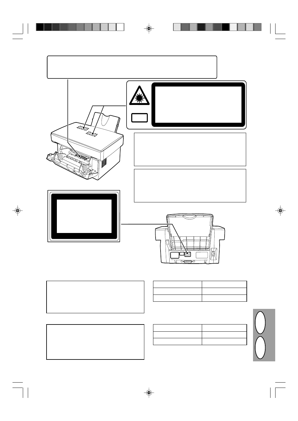 Dk f, Caution vorsicht advarsel adversel varning varo, Laserstrahl | Sharp AL-840-2 User Manual | Page 135 / 171