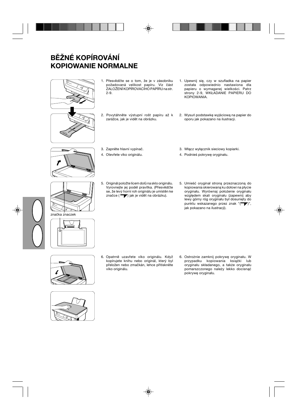 Pl cz, Běžné kopírování kopiowanie normalne | Sharp AL-840-2 User Manual | Page 64 / 171