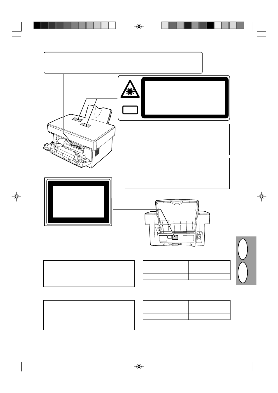 Dg b, Caution vorsicht advarsel adversel varning varo, Laserstrahl | Sharp AL-840-2 User Manual | Page 96 / 171