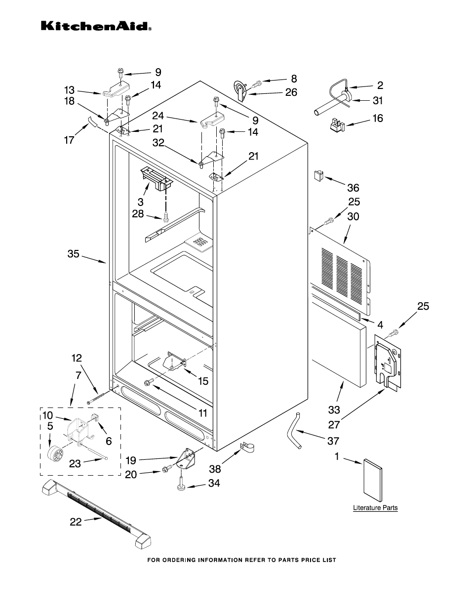 KITCHENAID KBFS25EVWH00 User Manual | 15 pages