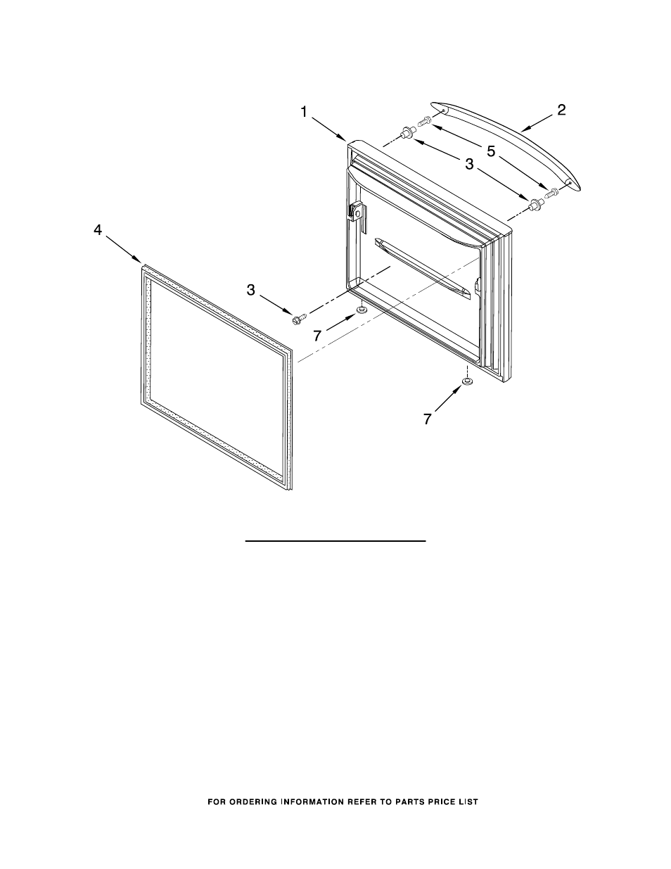 Freezer door, Freezer door parts | KITCHENAID KBFS25EVWH00 User Manual | Page 13 / 15