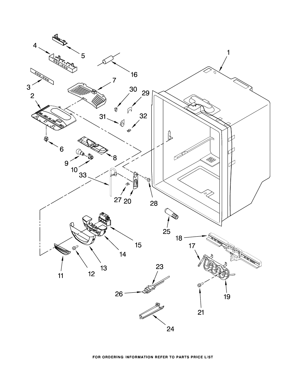 Refrigerator liner, Refrigerator liner parts | KITCHENAID KBFS25EVWH00 User Manual | Page 5 / 15