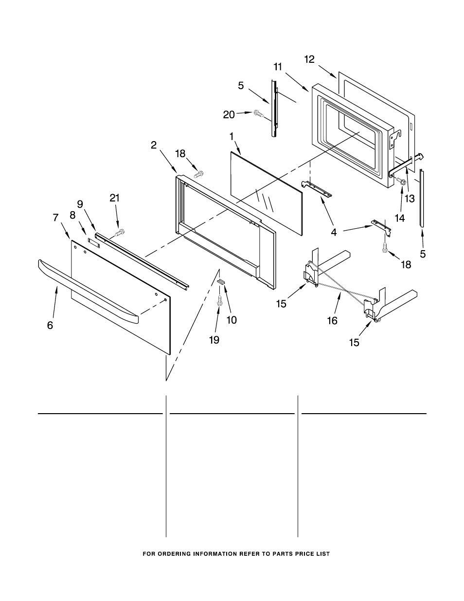 Microwave door, Microwave door parts | KITCHENAID KBMC147HBL05 User Manual | Page 8 / 9