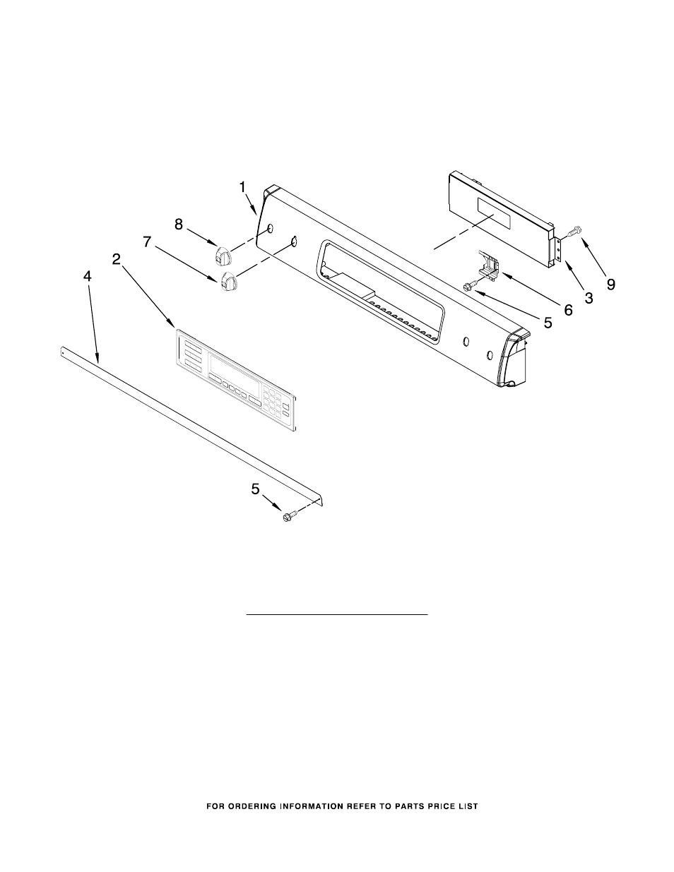 Control panel, Control panel parts | KITCHENAID KDRS807SSS01 User Manual | Page 12 / 13