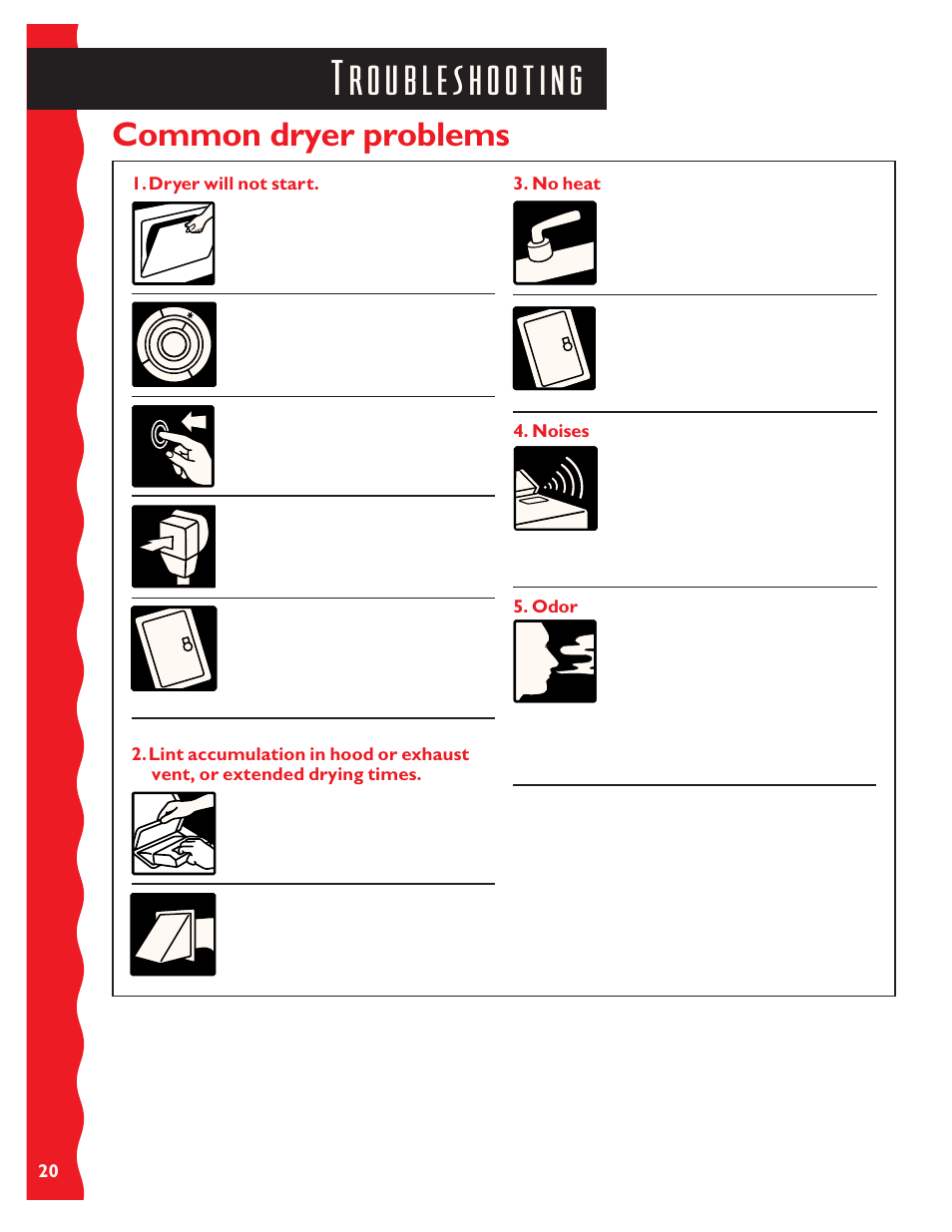 Common dryer problems | KITCHENAID KEYS777E User Manual | Page 20 / 24