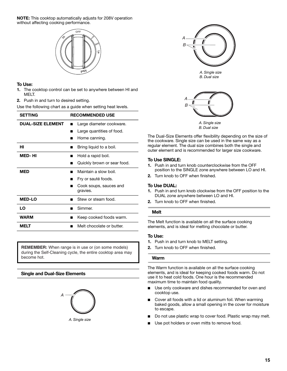 KITCHENAID ARCHITECT SERIES II KERS807 User Manual | Page 15 / 32