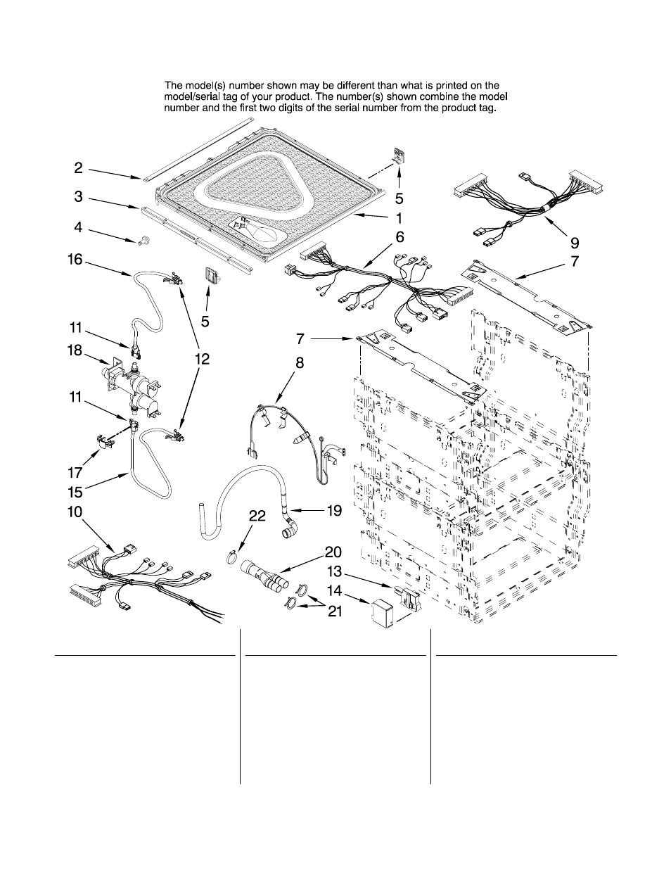 Frame and lid, Frame and lid parts, For model: kudd03dtpa10 (panel−ready) | KITCHENAID KUDD03DTPA10 User Manual | Page 7 / 8