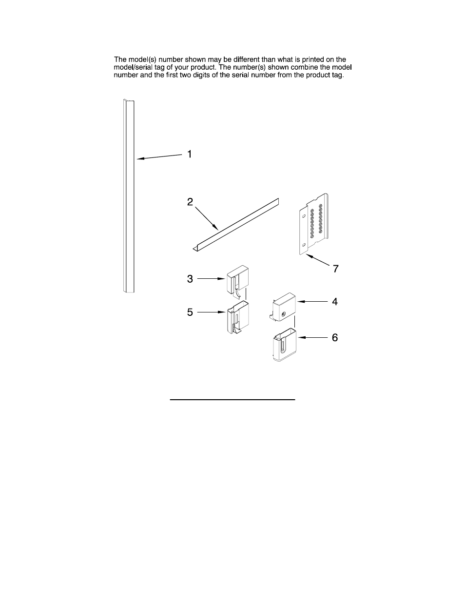 Accessory, Accessory parts, For model: kudd03dtpa10 (panel−ready) | KITCHENAID KUDD03DTPA10 User Manual | Page 8 / 8