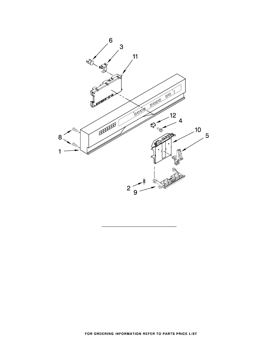 Control panel, Control panel parts | KITCHENAID KUDC03ITBS3 User Manual | Page 2 / 14