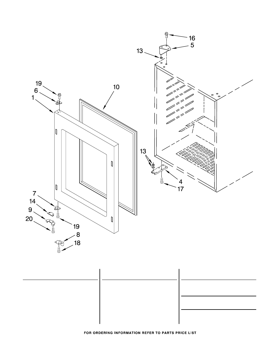 Door, Door parts | KITCHENAID KUWO24LSBX00 User Manual | Page 4 / 5