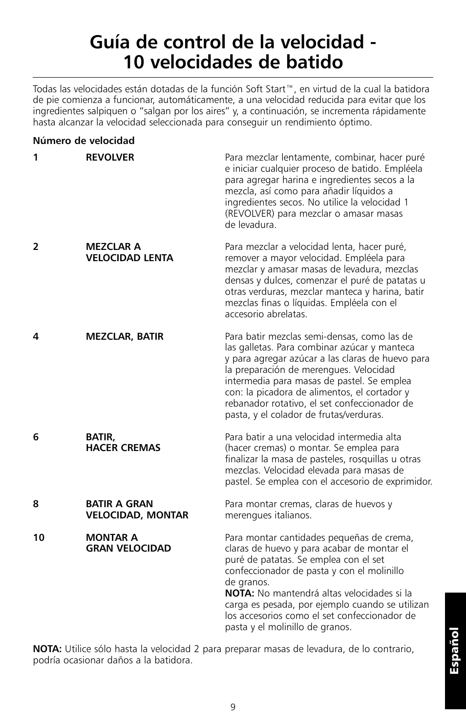 Español | KITCHENAID 5KSM150PS User Manual | Page 102 / 236