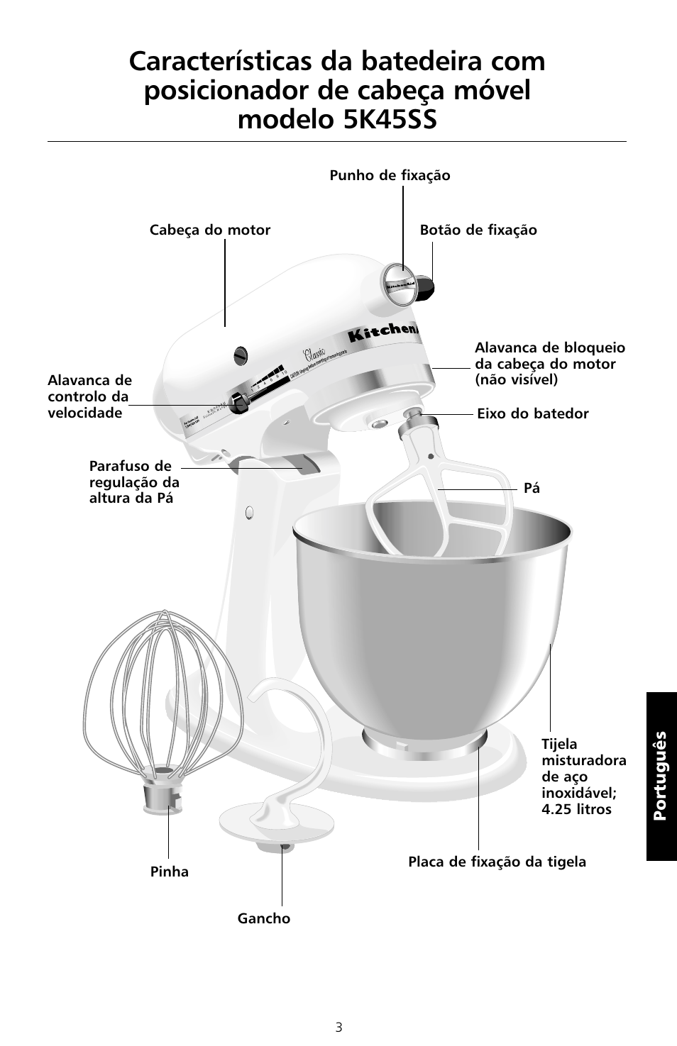 Português | KITCHENAID 5KSM150PS User Manual | Page 186 / 236