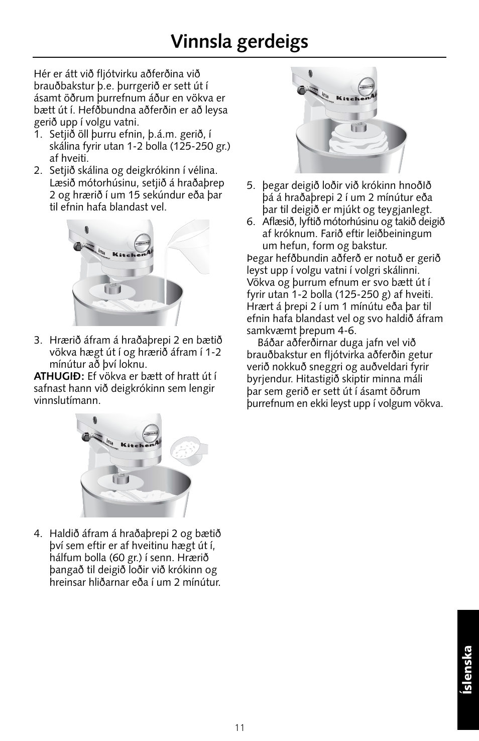 Vinnsla gerdeigs | KITCHENAID 5KSM150PS User Manual | Page 212 / 236