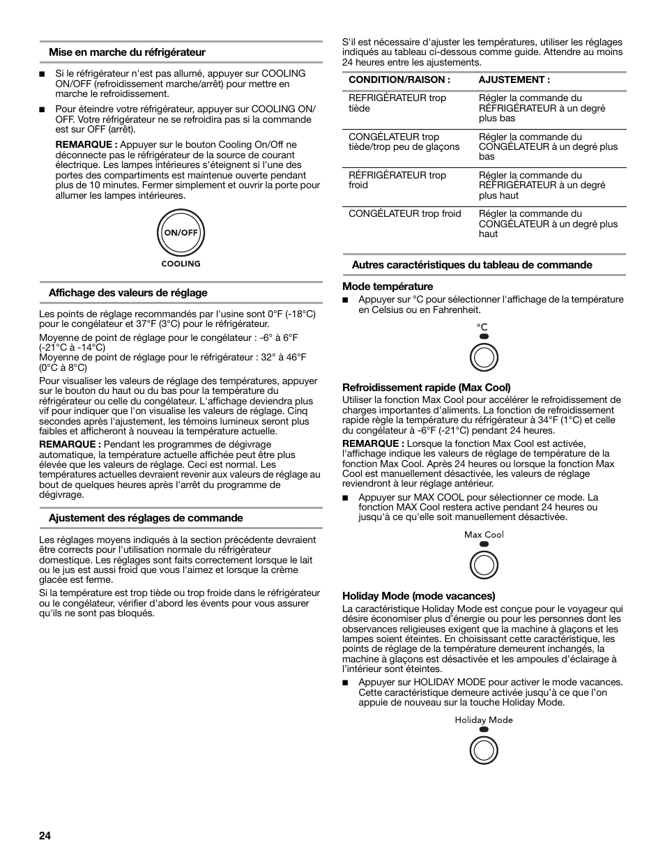 KITCHENAID COUNTER DEPTH SIDE BY SIDE REFRIGERATOR User Manual | Page 24 / 32