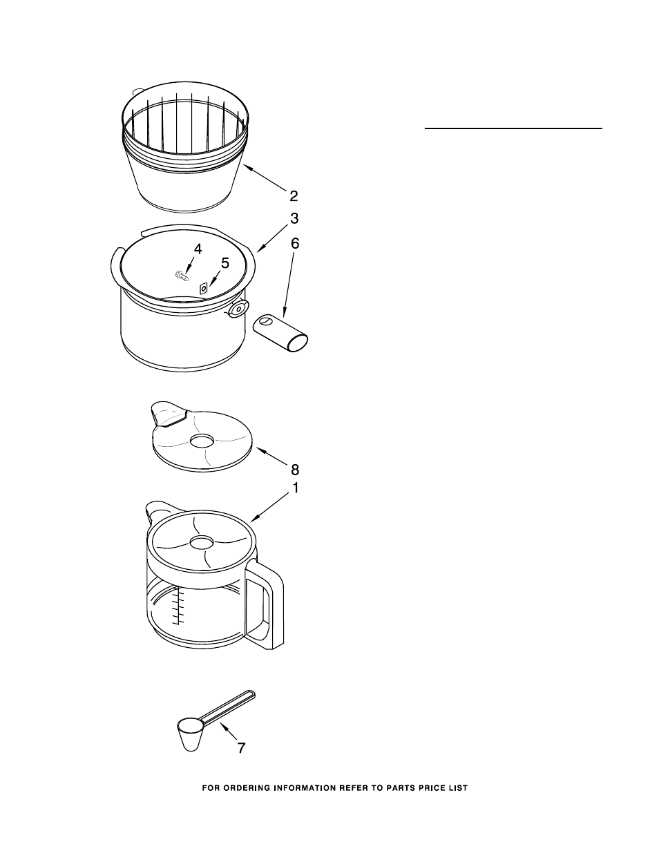 Carafe, Carafe parts | KITCHENAID KPCM050NP0 User Manual | Page 7 / 7