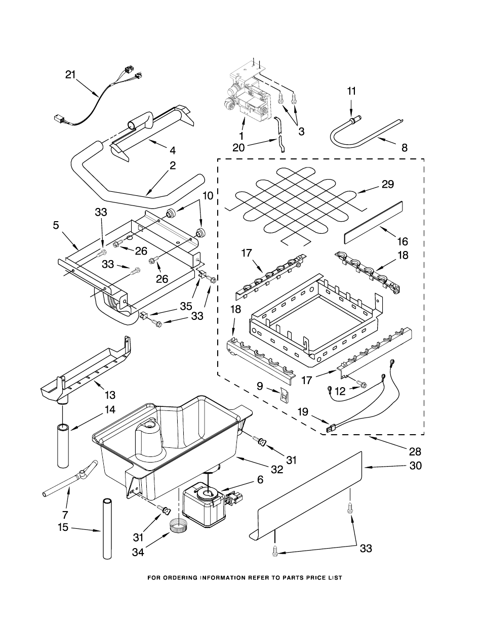 Evaporator, ice cutter grid and water, Evaporator, ice cutter grid and water parts | KITCHENAID KUIS15NRTS0 User Manual | Page 3 / 9