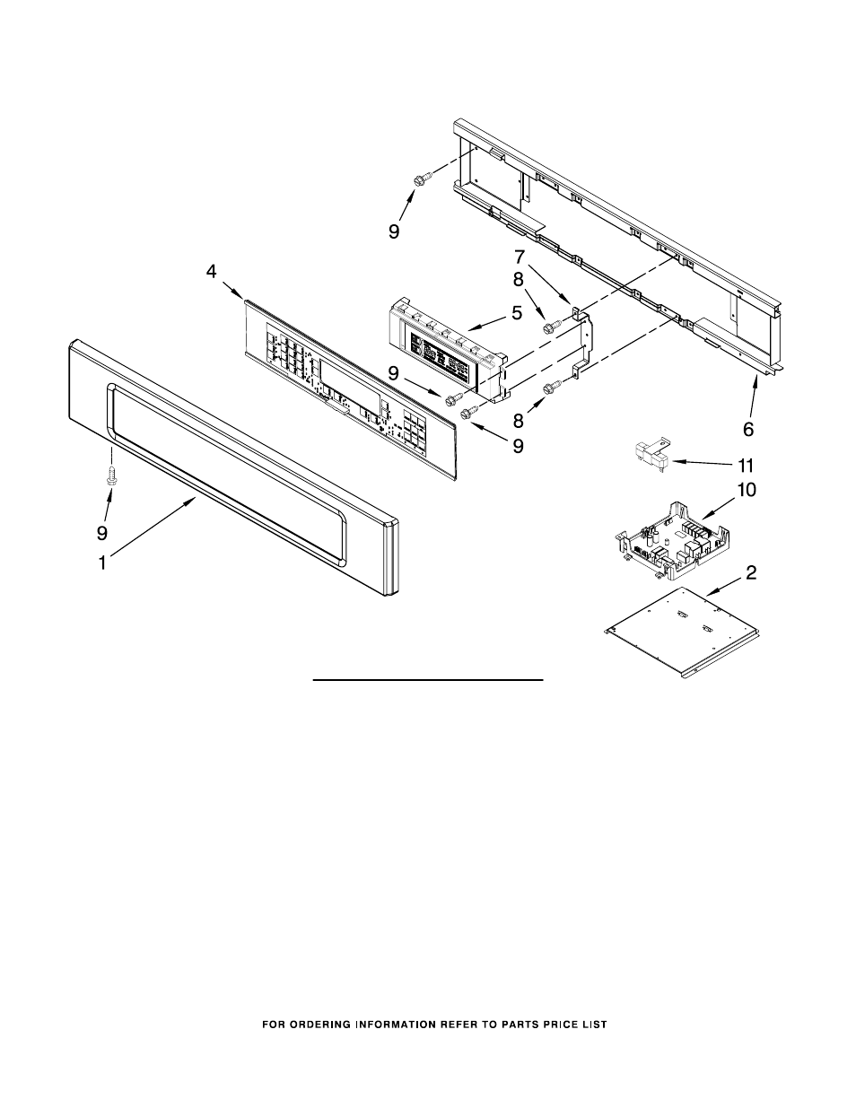 Control panel, Control panel parts | KITCHENAID KEBK101SSS04 User Manual | Page 3 / 7
