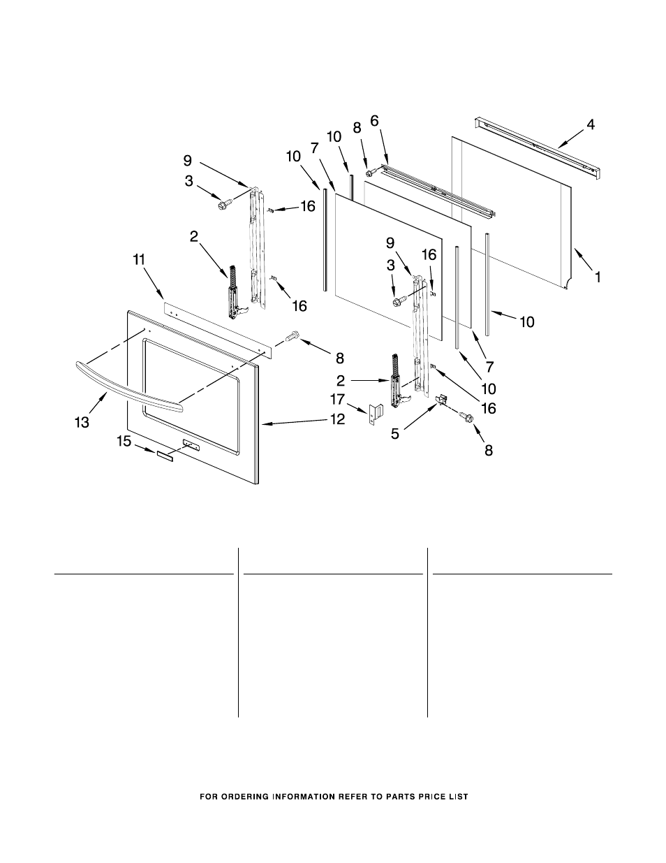 Oven door, Oven door parts | KITCHENAID KEBK101SSS04 User Manual | Page 4 / 7