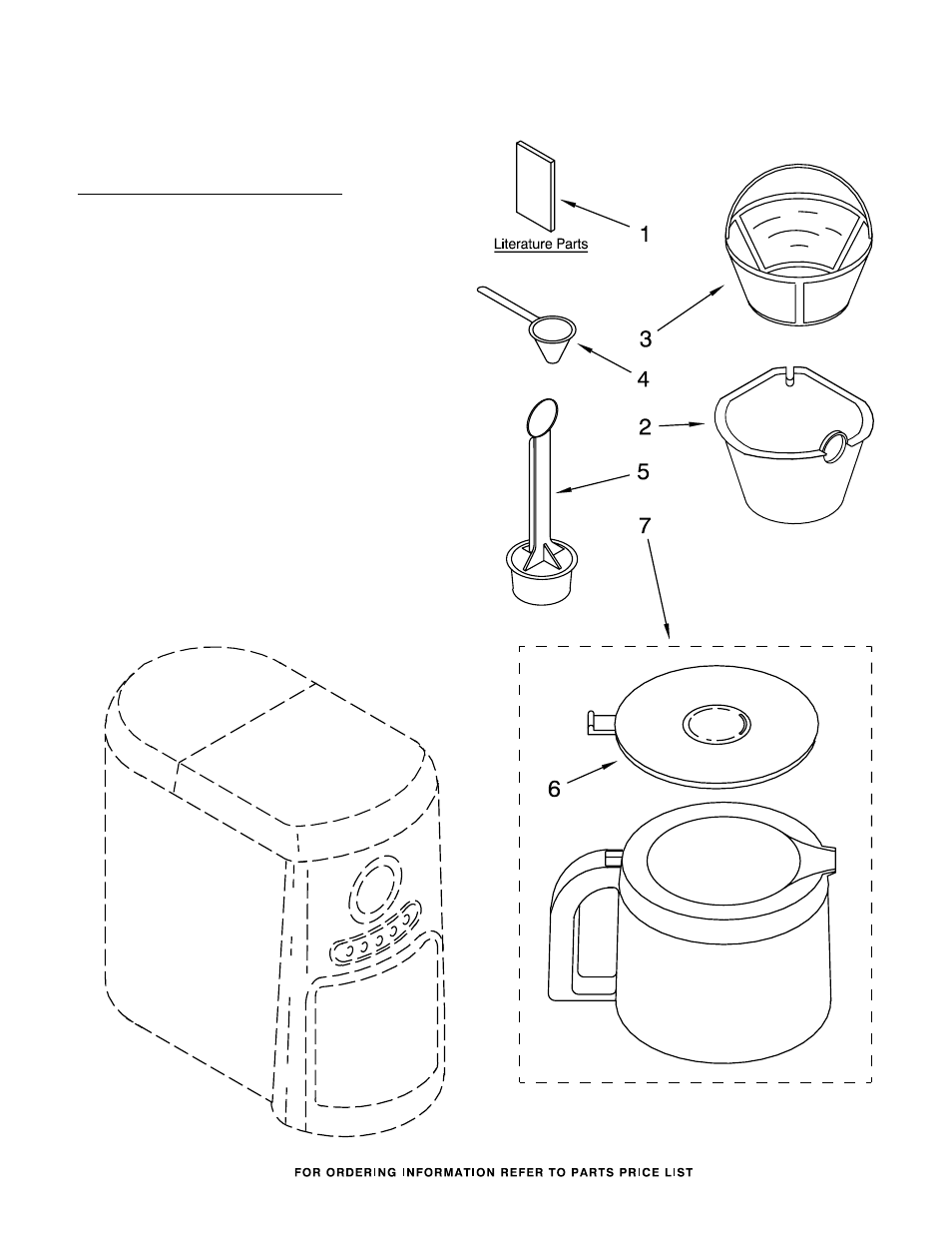 Carafe and filter parts | KITCHENAID KCM534ER0 User Manual | Page 2 / 2