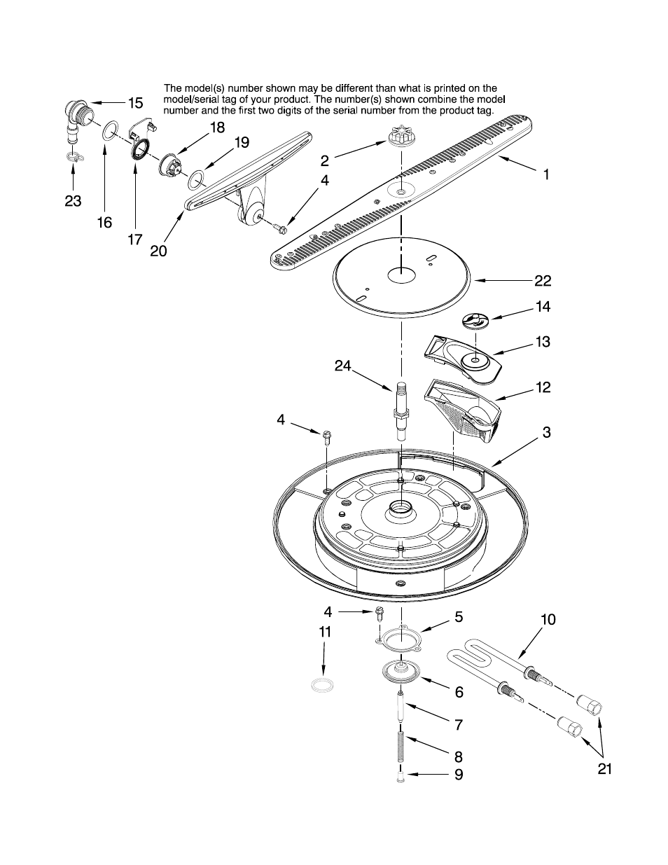 Wash system, Wash system parts | KITCHENAID KUDD03DTSS0 User Manual | Page 4 / 8