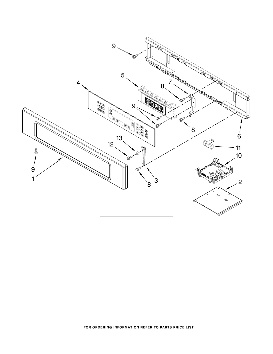 Control panel, Control panel parts | KITCHENAID KEBK171SBL02 User Manual | Page 3 / 7