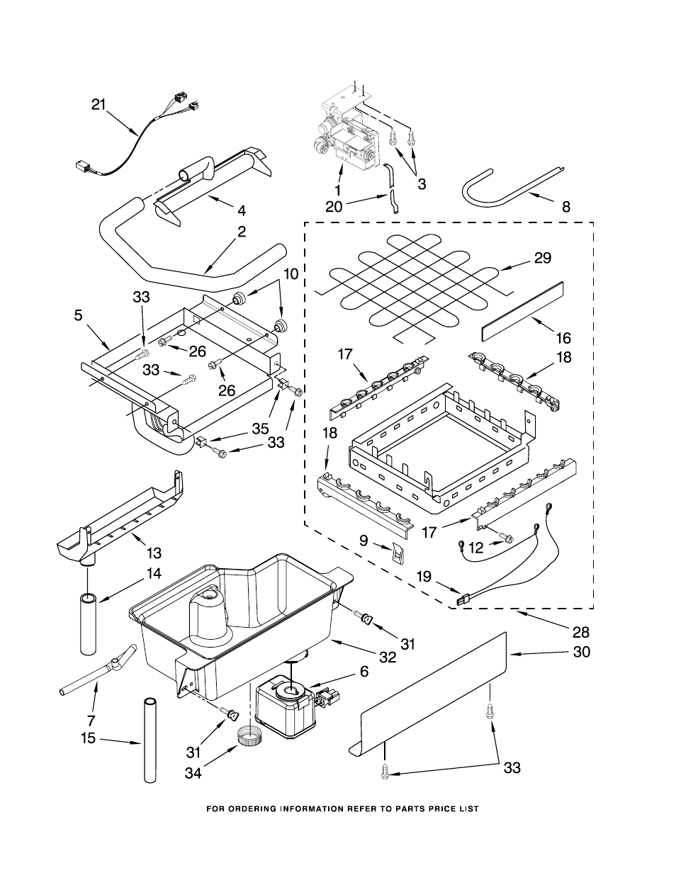 Evaporator, ice cutter grid and water, Evaporator, ice cutter grid and water parts | KITCHENAID KUIS15NRTW3 User Manual | Page 3 / 9
