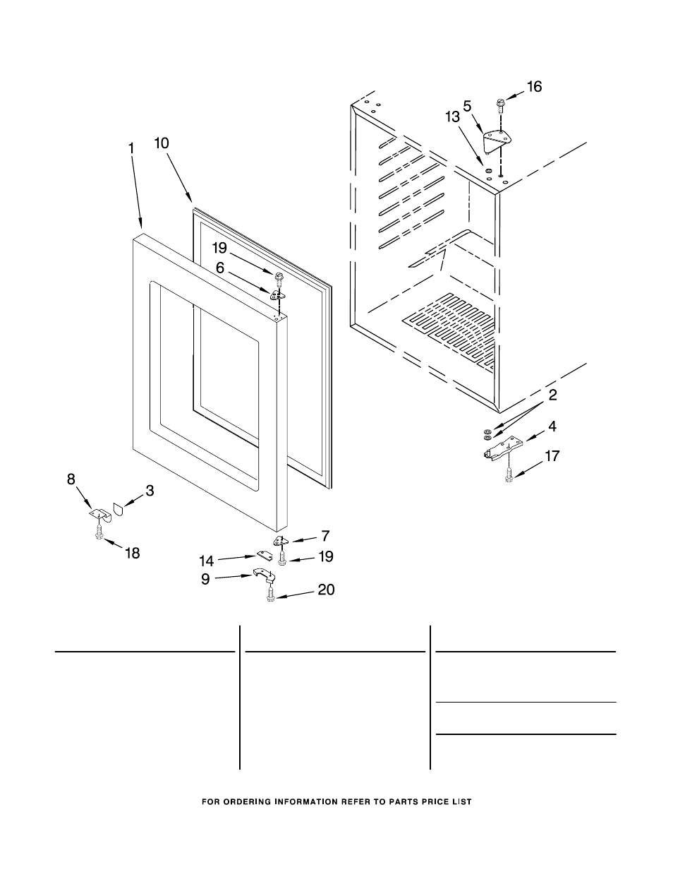 Door, Door parts | KITCHENAID KUWO24RSBX01 User Manual | Page 4 / 5