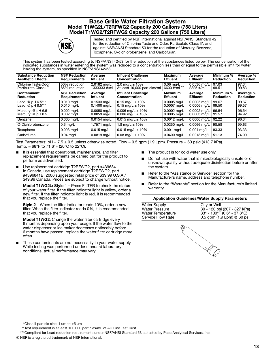 Base grille water filtration system | KITCHENAID 2318586 User Manual | Page 13 / 44