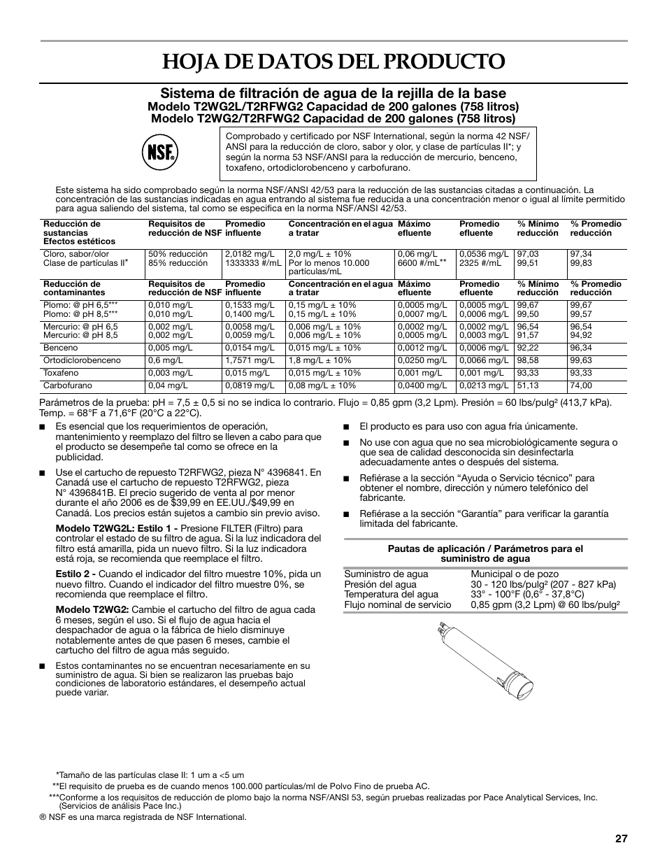 Hoja de datos del producto | KITCHENAID 2318586 User Manual | Page 27 / 44