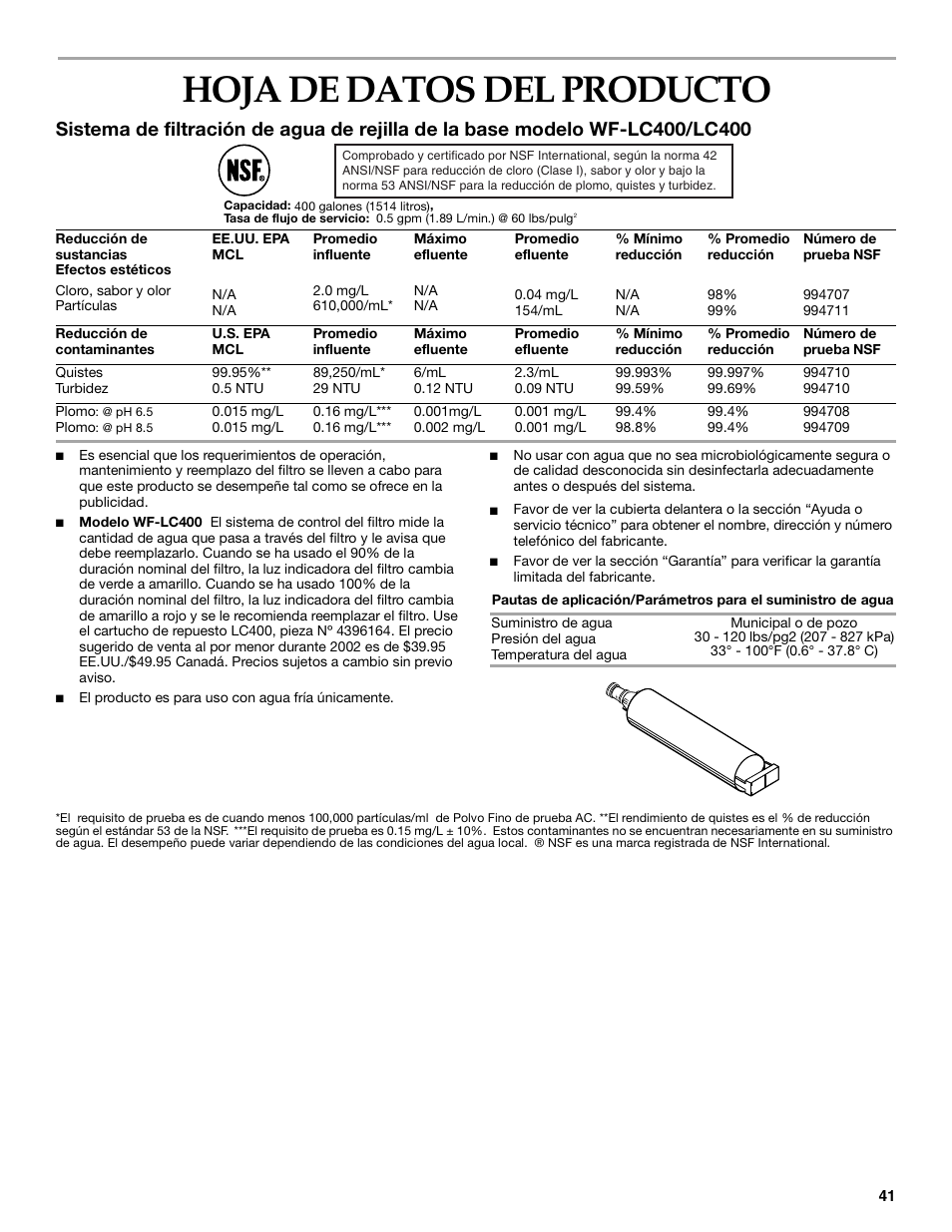 Hoja dedatos delproducto, Hoja de datos del producto | KITCHENAID SIDE BY SIDEBUILT-IN REFRIGERATOR User Manual | Page 41 / 64