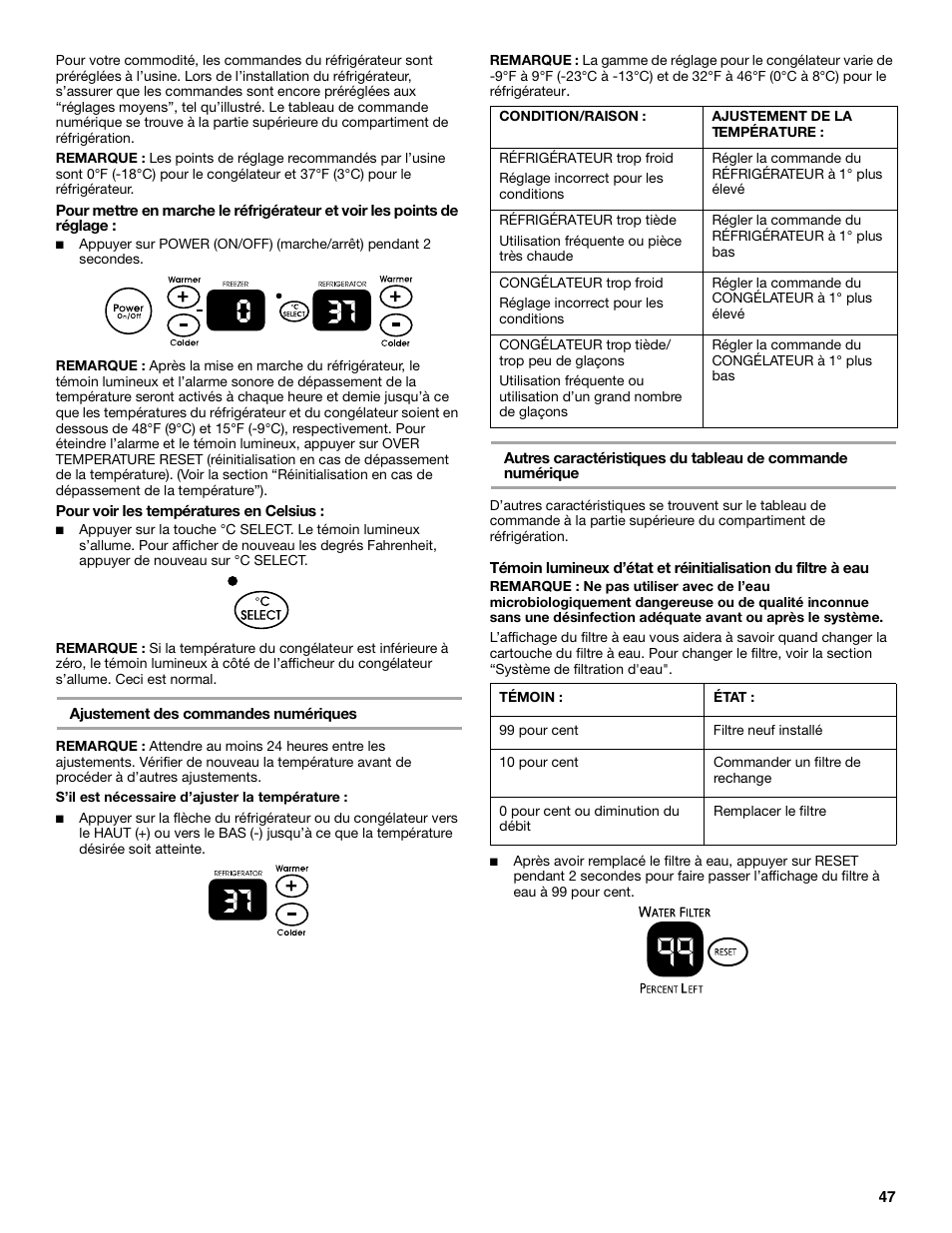 KITCHENAID SIDE BY SIDEBUILT-IN REFRIGERATOR User Manual | Page 47 / 64