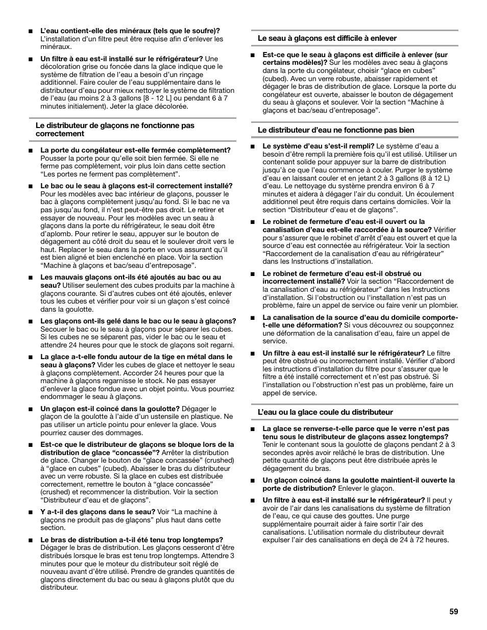 KITCHENAID SIDE BY SIDEBUILT-IN REFRIGERATOR User Manual | Page 59 / 64