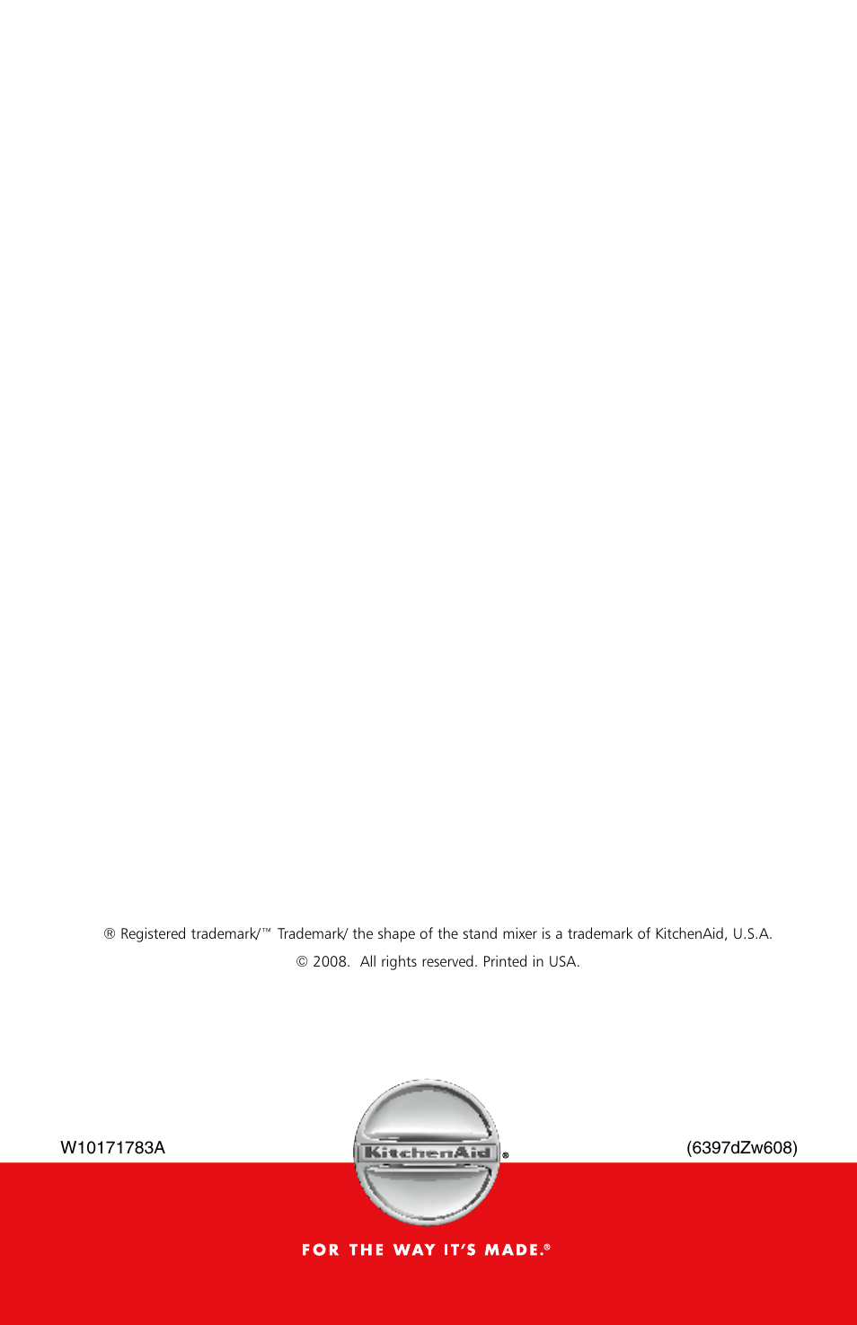 KITCHENAID KSMc50 User Manual | Page 70 / 70