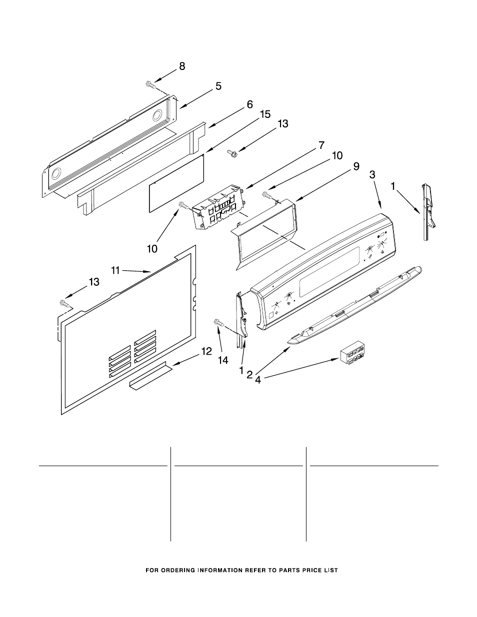 Control panel, Control panel parts | KITCHENAID KGRS205TBL5 User Manual | Page 2 / 10