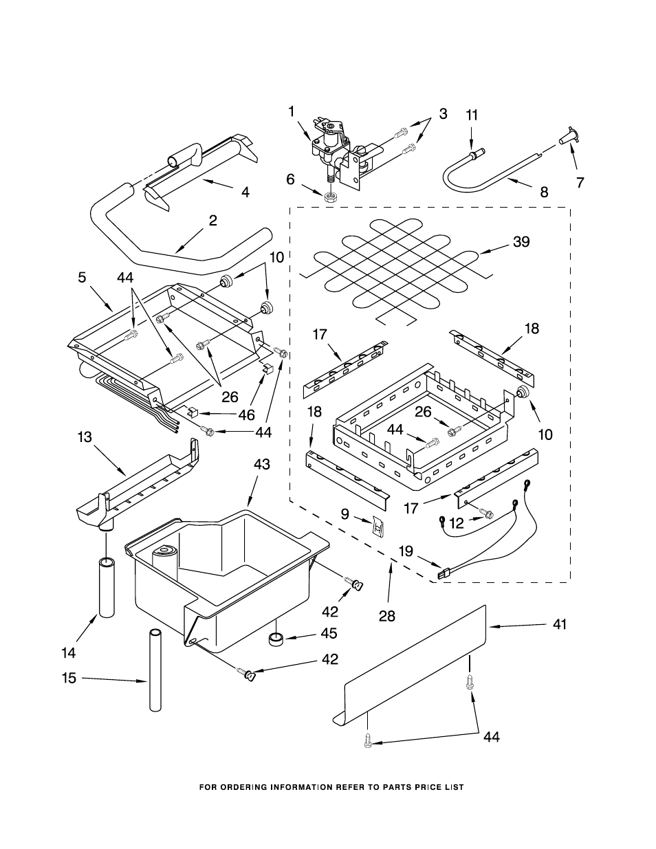Evaporator, ice cutter grid and water, Evaporator, ice cutter grid and water parts | KITCHENAID KUIS155HBS0 User Manual | Page 3 / 8