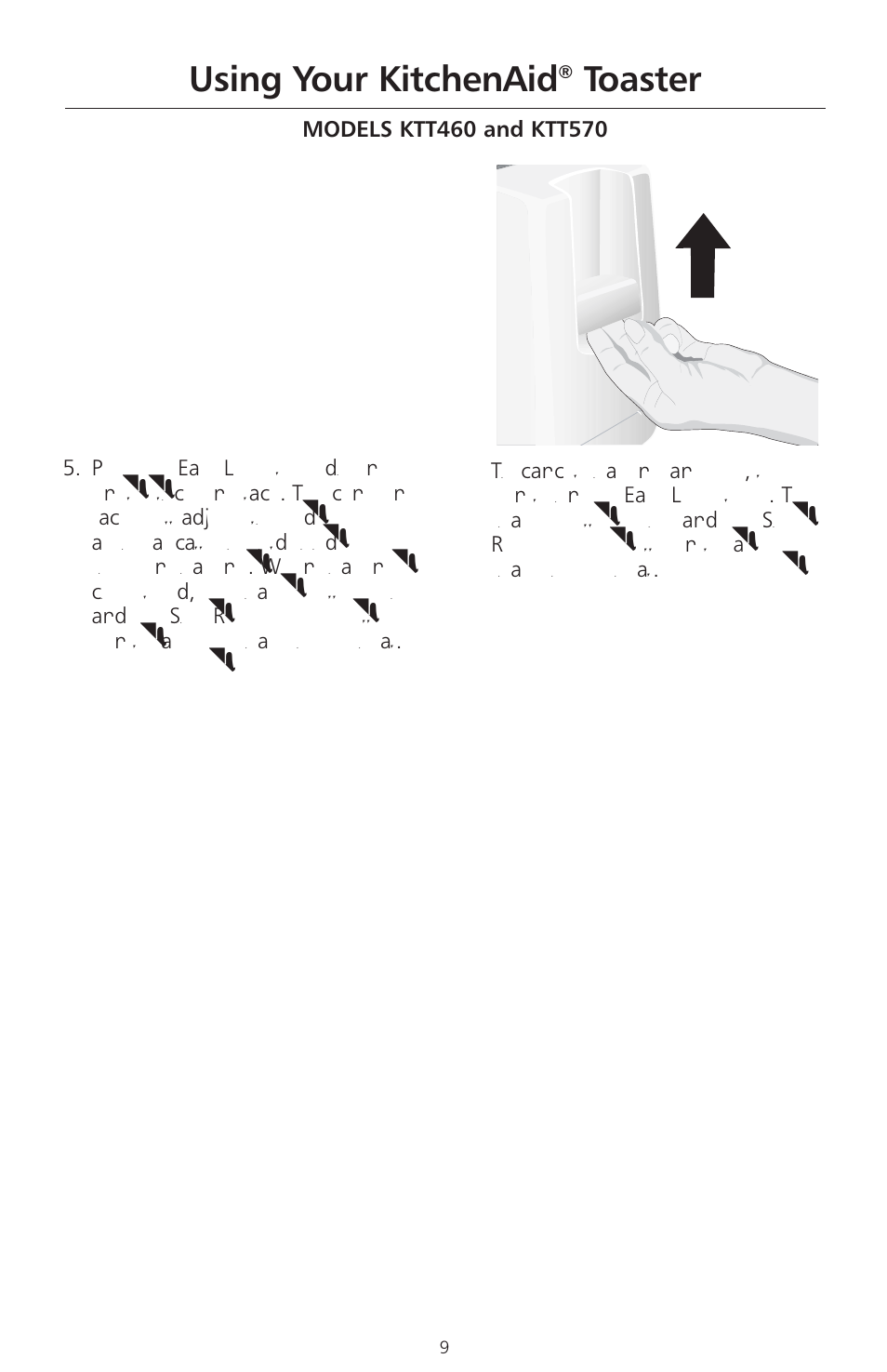 Using your kitchenaid, Toaster | KITCHENAID KTT570 User Manual | Page 11 / 20