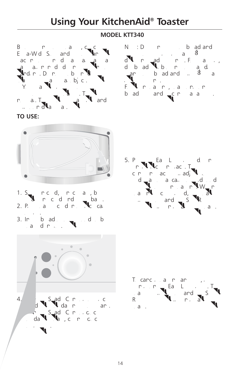 Using your kitchenaid, Toaster | KITCHENAID KTT570 User Manual | Page 16 / 20