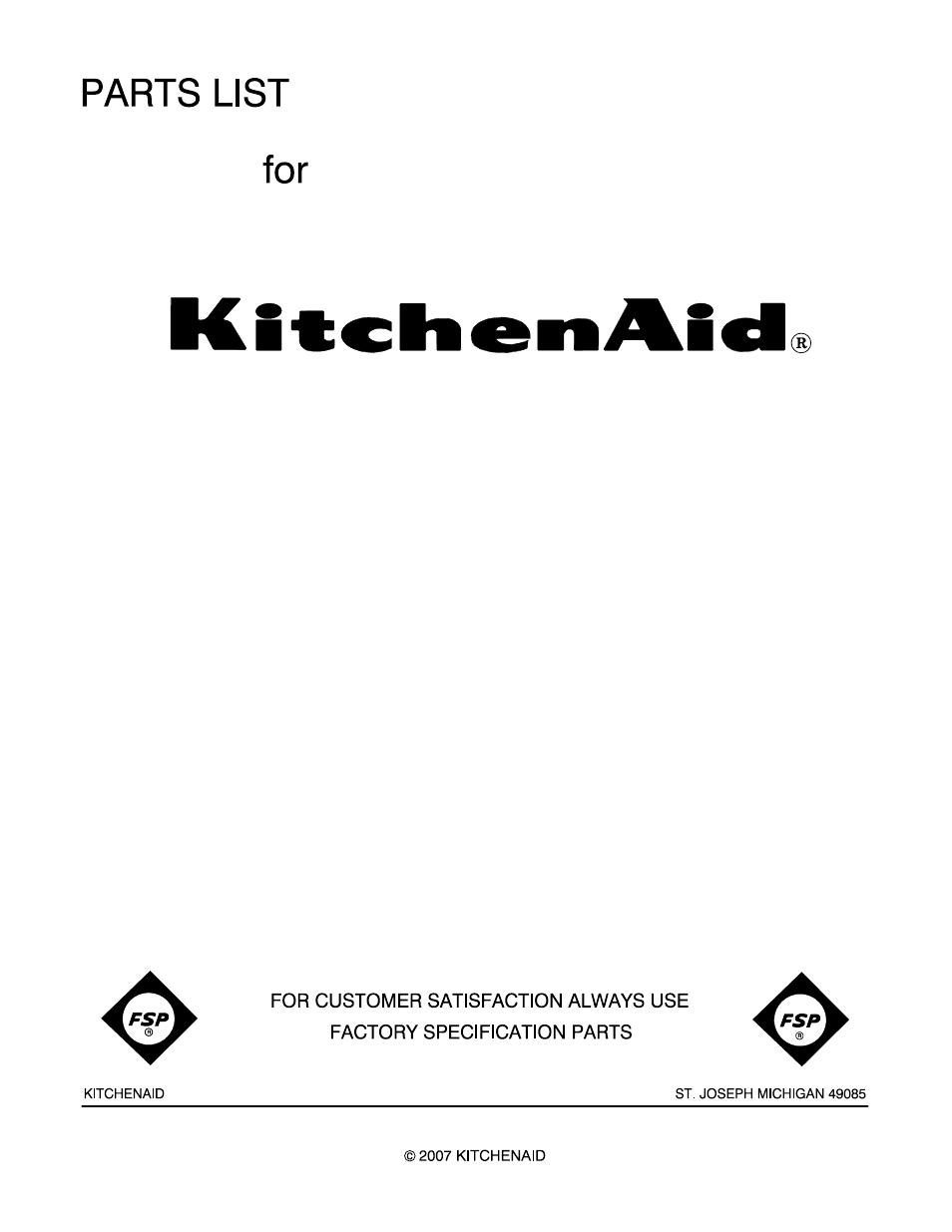 KITCHENAID KCDS075T0 User Manual | 3 pages