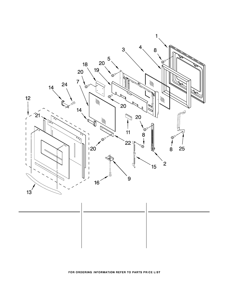 Oven door, Oven door parts | KITCHENAID KDRP767RSS00 User Manual | Page 3 / 10