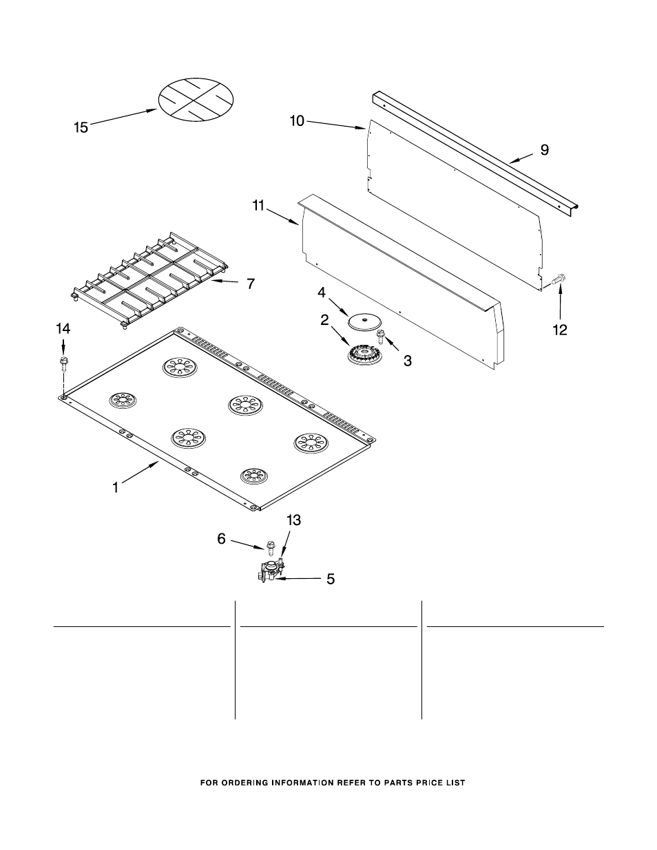 Cooktop, Cooktop parts | KITCHENAID KDRP767RSS00 User Manual | Page 7 / 10