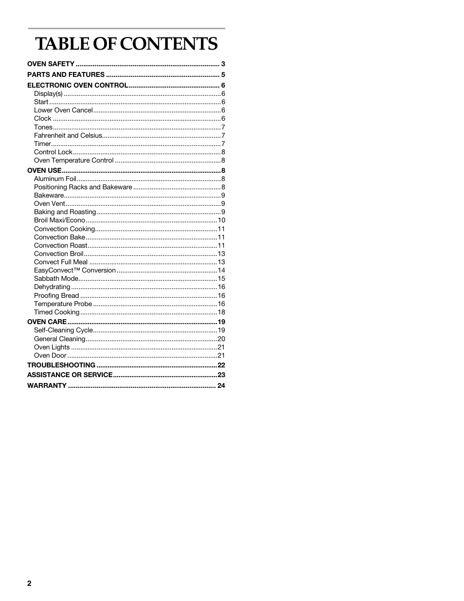 KITCHENAID KEMC377 User Manual | Page 2 / 24