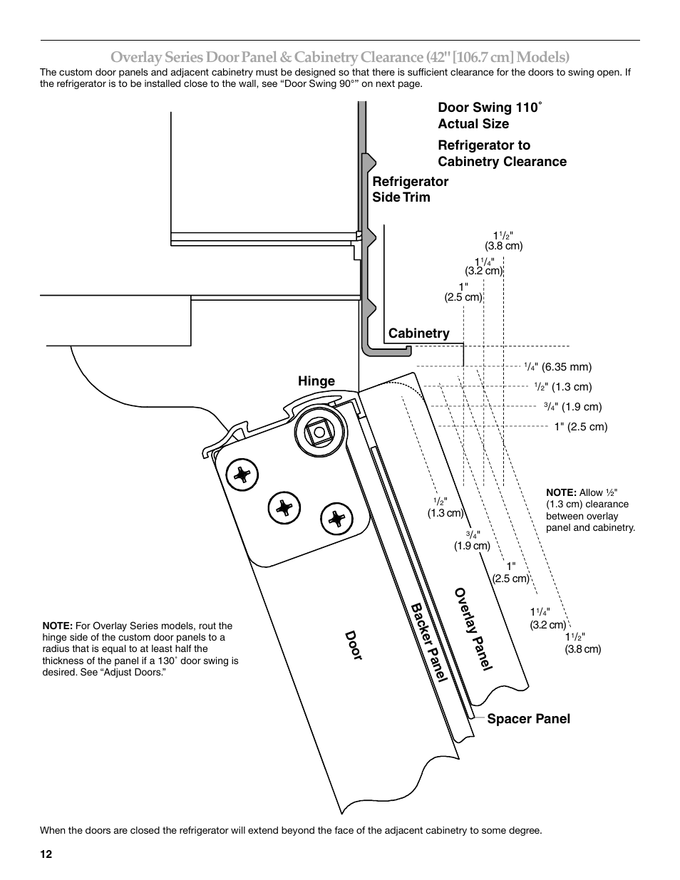 Spacer panel, Cabinetry | KITCHENAID 2320680B User Manual | Page 12 / 80