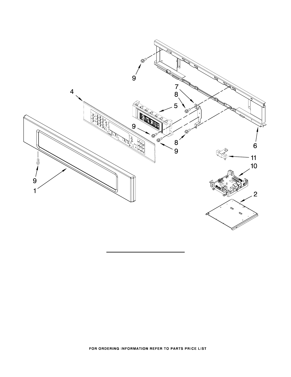 Control panel, Control panel parts | KITCHENAID KEBK206SBL04 User Manual | Page 3 / 7