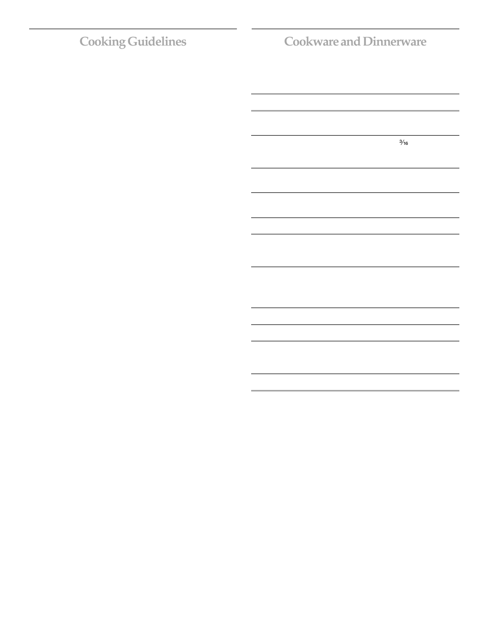 Cooking guidelines, Cookware and dinnerware | KITCHENAID MICROWAVE HOOD User Manual | Page 11 / 20