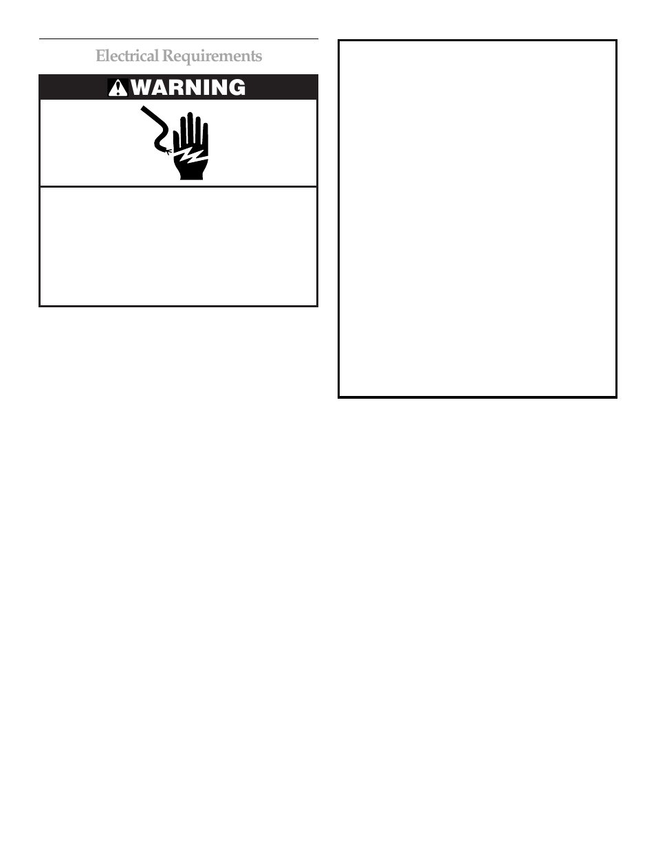 Warning, Electrical requirements | KITCHENAID MICROWAVE HOOD User Manual | Page 5 / 20