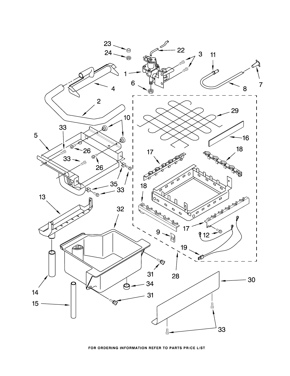 Evaporator, ice cutter grid and water, Evaporator, ice cutter grid and water parts | KITCHENAID KUIS15NRHT7 User Manual | Page 3 / 9