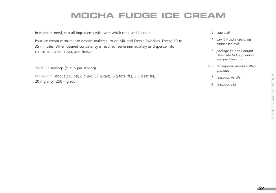 Mocha fudge ice cream | KITCHENAID KPFD200 User Manual | Page 29 / 60